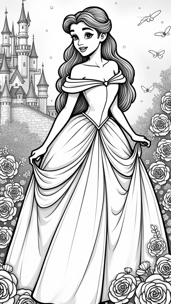 coloriage de la cloche princesse